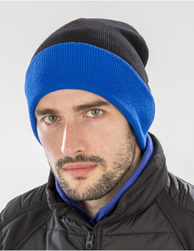 R-RC930X-Recycled Black Compass Beanie